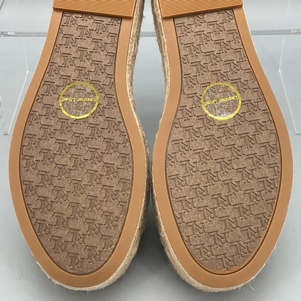 NEW Lauren Ralph Lauren Women Polly Canvas Espadrille Sandals Natural Size 9B